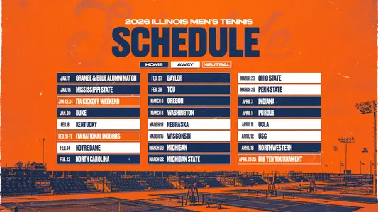 Illinois Men's Tennis 2026 Schedule
