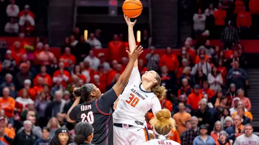 CHAMPAIGN, IL - December 19, 2025 - The game between the Jackson State Tigers and the Illinois Fighting Illini at State Farm Center in Champaign, IL. Photo By Illinois Fighting Illini