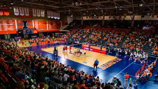 CHAMPAIGN, IL - September 03, 2024 - Photos taken during the match between the Illinois State Redbirds and the Illinois Fighting Illini at Huff Hall in Champaign, IL. (Photo By Kevin Snyder/)