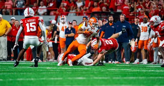 LINCOLN, NE - September 20, 2024 - Photos taken during the match between the Nebraska Cornhuskers and the Illinois Fighting Illini at Memorial Stadium in Lincoln,NE. (Photo By Kevin Snyder/Illinois Athletics)