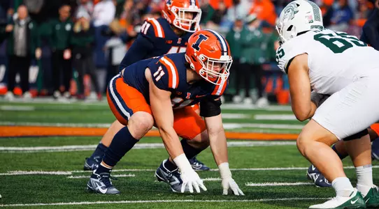 CHAMPAIGN, IL - November 16, 2024 - Photos taken during the game between the Michigan State Spartans and the Illinois Fighting Illini at Memorial Stadium in Champaign,IL. (Photo By Jenny Butler/Illinois Athletics)