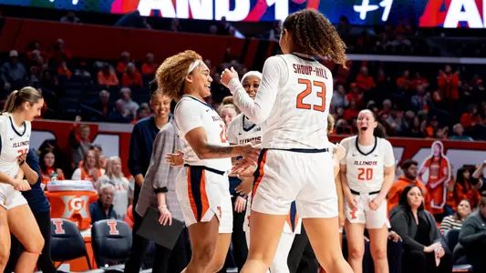 CHAMPAIGN, IL- February 13, 2025 - Photos taken during the game between the Penn State Nittany Lions and the Illinois Fighting Illini at State Farm Center in Champaign, Illinois (Photo By Madison Dabrowski/Illinois Athletics)