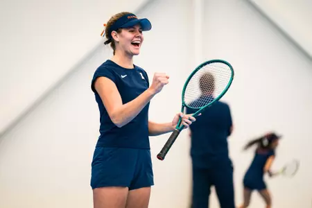 URBANA, IL - January 25, 2025 - Photos taken during the match between the Northwestern Wildcats and the Illinois Fighting Illini at Atkins Tennis Center in Urbana, IL. (Photo By Kevin Snyder/Illinois Athletics)