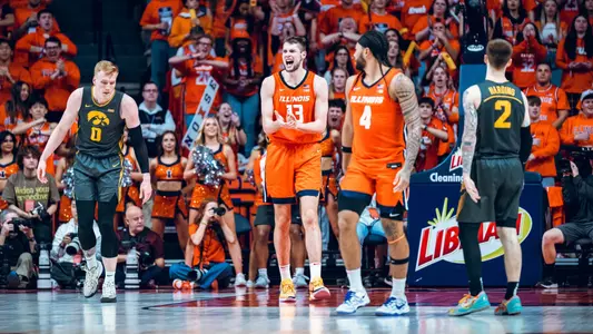 Image Taken At Illinois Fighting Illini vs. Duke Blue Devils Men’s Basketball Game, Madison Square Garden, New York, NY, Saturday, February 22, 2025. Courtney Bay/Illinois Athletics