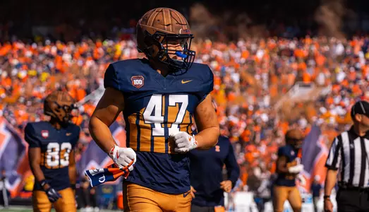 CHAMPAIGN, IL - October 19, 2024 - Photos taken during the match between the Michigan Wolverines and the Illinois Fighting Illini at Memorial Stadium in Champaign,IL. (Photo By Kevin Snyder/Illinois Athletics)