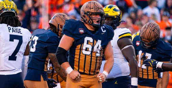 CHAMPAIGN, IL - October 19, 2024 - Photos taken during the match between the Michigan Wolverines and the Illinois Fighting Illini at Memorial Stadium in Champaign,IL. (Photo By Kevin Snyder/Illinois Athletics)