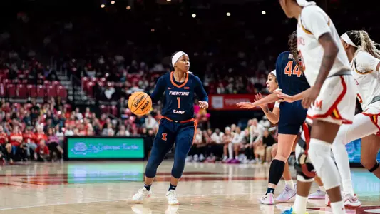 College Park, MD - February 2, 2025 - Photos taken during the game between the Maryland Terrapins and the Illinois Fighting Illini in College Park, MD. (Photo By Madison Dabrowski/Illinois Athletics)