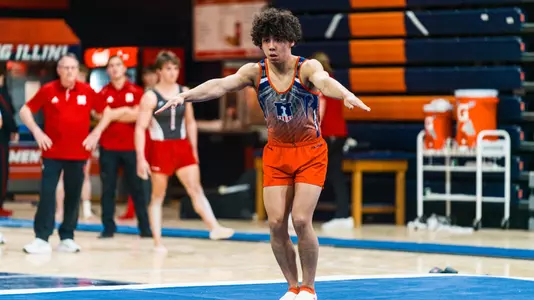 Ian Sandoval floor exercise vs. No. 4 Nebraska