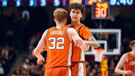 Kasparas Jakucionis and Will Riley at Minnesota - 2-8-25 (Courtney Bay)