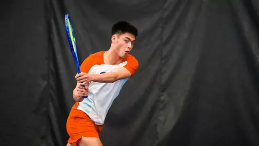 URBANA, IL - February 15, 2025 - Photos taken during the match between the Clemson Tigers and the Illinois Fighting Illini at Atkins Tennis Center in Urbana, IL. (Photo By Kevin Snyder/Illinois Athletics)