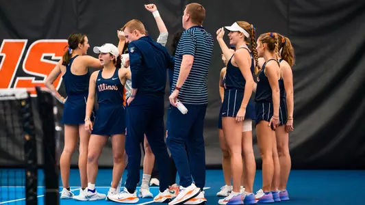 URBANA, IL - March 01, 2025 - Photos taken before the match between the Western Michigan Broncos and the Illinois Fighting Illini at Atkins Tennis Center in Urbana, IL (Photo By Kevin Snyder/Illinois Athletics)