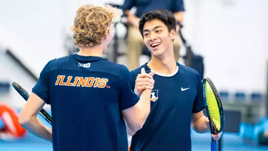 CHAMPAIGN, IL- March 23, 2025 - Photos taken during the Men’s Tennis match against the USC Trojans at Atkins Tennis Center in Champaign, IL.
(Phots By Lucas Sun/Illinois Athletics)