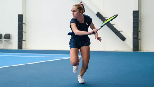 URBANA, IL - March 24, 2025 - Photos taken during the match between the Washington Huskies and the Illinois Fighting Illini at Atkins Tennis Center in Urbana, IL. (Photo By Eason Zhou/Illinois Athletics)