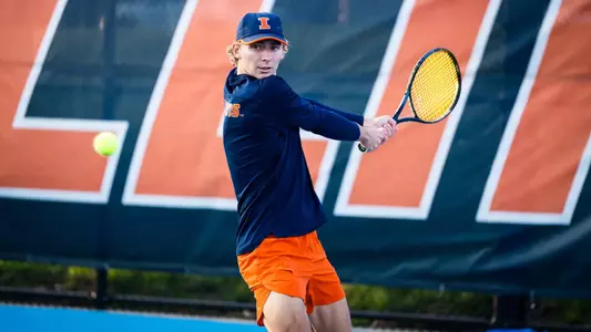 CHAMPAIGN, IL- April 11, 2025 - Photos taken during the Men’s Tennis match against the Ohio State Buckeyes at Atkins Tennis Center in Champaign, IL.
(Phots By Lucas Sun/Illinois Athletics)