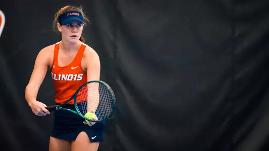 URBANA, IL - March 16, 2025 - Photos taken during the match between the Nebraska Cornhuskers and the Illinois Fighting Illini at Atkins Tennis Center in Urbana, IL (Photo By Kevin Snyder/Illinois Athletics)