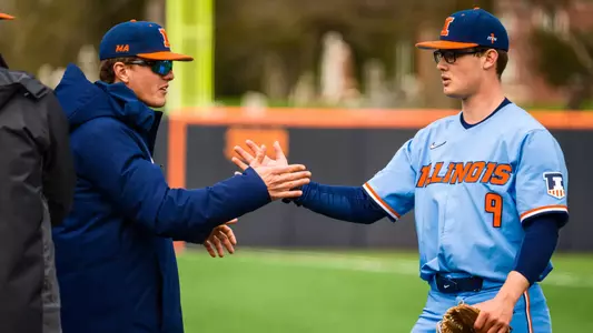 CHAMPAIGN, IL - April 06, 2025 - Photos taken during the game between the Maryland Terrapins and the Illinois Fighting Illini at Illinois Field in Champaign, IL (Photo By Kevin Snyder/Illinois Athletics)