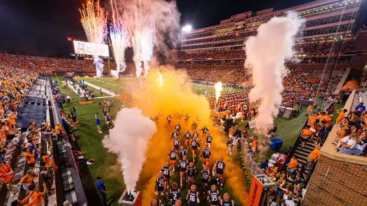 Illinois Memorial Stadium Night Game Intro 2024