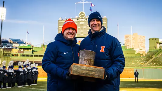 Roger Denny and Josh Whitman Land of Lincoln Trophy