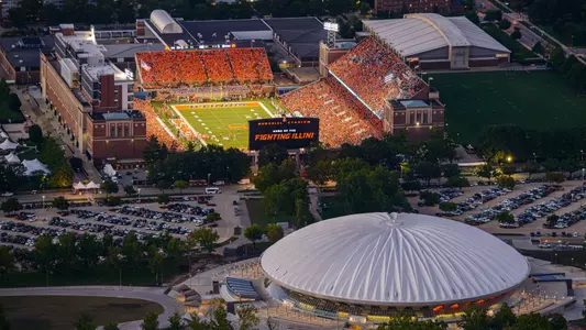 Memorial Stadium and State Farm Center