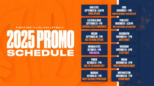 2025 Volleyball Promo Schedule