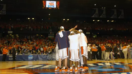 2005 Elite Eight Huddle