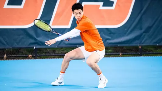CHAMPAIGN, IL- April 12, 2025 - Photos taken during the Men’s Tennis match against the Penn State Nittany Lions at Atkins Tennis Center in Champaign, IL.
(Phots By Lucas Sun/Illinois Athletics)