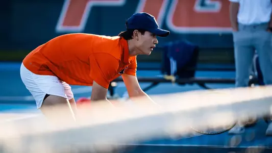 CHAMPAIGN, IL- April 12, 2025 - Photos taken during the Men’s Tennis match against the Penn State Nittany Lions at Atkins Tennis Center in Champaign, IL.
(Phots By Lucas Sun/Illinois Athletics)