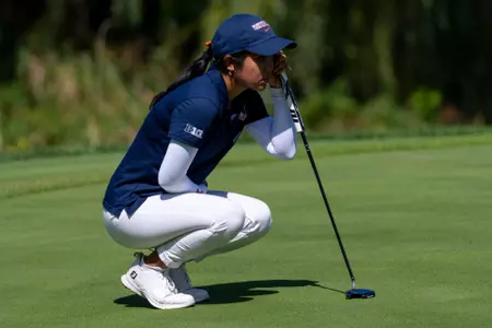 CHAMPAIGN, IL - August 31, 2025 - Brielle Mapanao during practice at Lincolnshire Fields Country Club in Champaign, IL. Photo By Ashley Ray/Fighting Illini