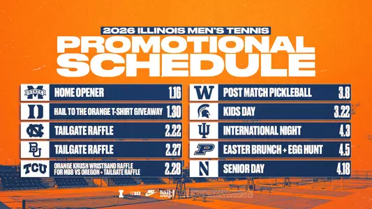 2026 Illinois Men's Tennis Promos Graphic