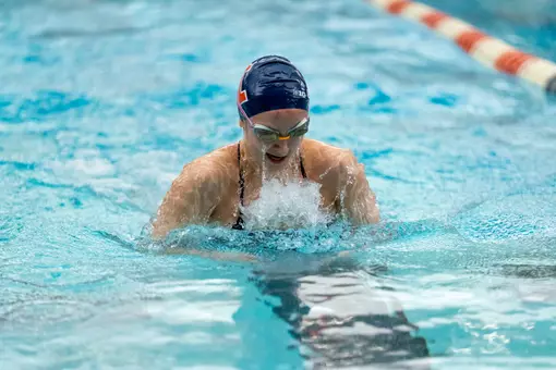 CHAMPAIGN, IL - January 16, 2026 - Chloe Diner during the meet between the Nebraska Cornhuskers and the Iowa Hawkeyes and the Illinois Fighting Illini at the Arc Pool in Champaign, IL. Photo By Ashley Ray/Fighting Illini