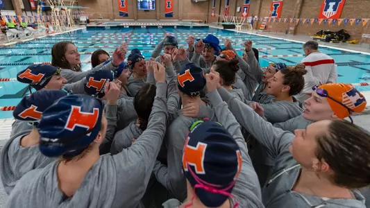 CHAMPAIGN, IL - January 16, 2026 - \sd during the meet between the SD and the Illinois Fighting Illini at the Arc Pool in Champaign, IL. Photo By Ashley Ray/Fighting Illini