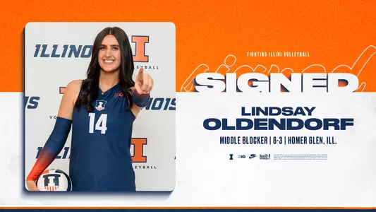 Illinois Volleyball Lindsay Oldendorf Signed