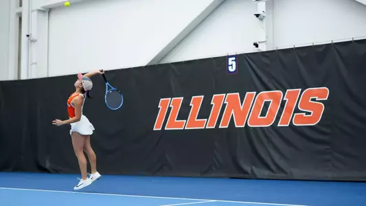 CHAMPAIGN, IL - January 24, 2026 - Ariel Madatali during the match between the Miami (OH) RedHawks and the Illinois Fighting Illini at Atkins Tennis Center in Champaign, IL. Photo By Ashley Ray/Fighting Illini