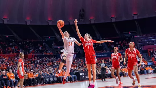 CHAMPAIGN, IL - January 7 2026 - The game between the Ohio State Buckeyes and the Illinois Fighting Illini at State Farm Center in Champaign, IL. Photo By Illinois Athletics