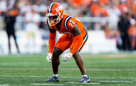 Defensive Back Deuce Fillmore (#22) during the Homecoming Game between the Purdue Boilermakers and the Illinois Fighting Illini at Gies Memorial Stadium in Champaign, IL on October 03, 2026. Photo By Ashley Ray/Fighting Illini