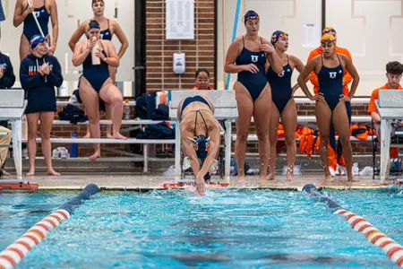 Isabella Wilhelm during the Orange vs. Blue Meet at the Arc Pool in Champaign, IL on September 26, 2026. Photo By Eason Zhou/Fighting Illini