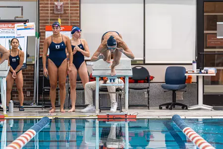 Isabella Wilhelm during the Orange vs. Blue Meet at the Arc Pool in Champaign, IL on September 26, 2026. Photo By Eason Zhou/Fighting Illini