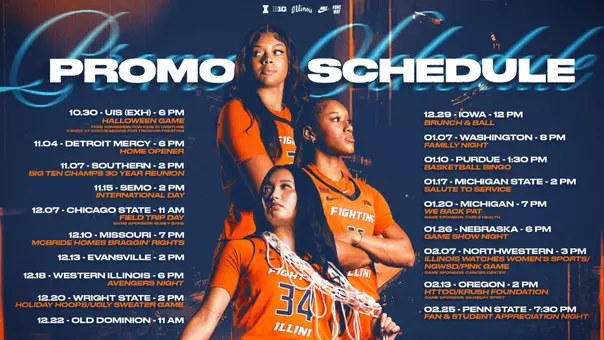 2026-27 Illinois Women's Basketball home game promotion schedule
