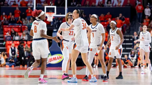 Team on court celebration