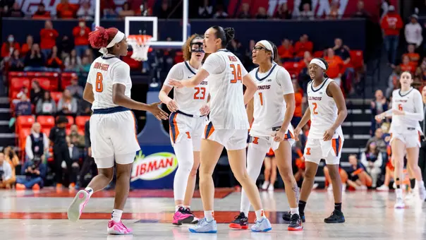 Team on court celebration