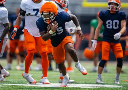 CHAMPAIGN, ILL. - August 08, 2026 - Running Back Nelsyn Wheeler (#25) during Fall Camp practice at Gies Memorial Stadium. (Photo by Aaron Quinn/Illinois Athletics)