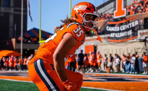 Defensive Back Kaedyn Cobbs (#35) during the Homecoming Game between the Purdue Boilermakers and the Illinois Fighting Illini at Gies Memorial Stadium in Champaign, IL on October 03, 2026. Photo By Aaron Quinn