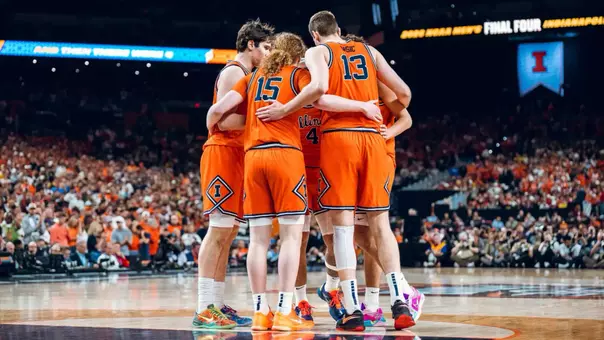 INDIANAPOLIS, IN - April 04, 2026 - The Final Four game between the Illinois Fighting Illini and the UConn Huskies at Lucas Oil Stadium in Indianapolis, IN.