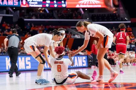 CHAMPAIGN, IL - February 11, 2026 - \soc during the match between the Florida Gators and the Illinois Fighting Illini at Demirjian Park in Champaign, IL. Photo By Lucas Sun/Fighting Illini