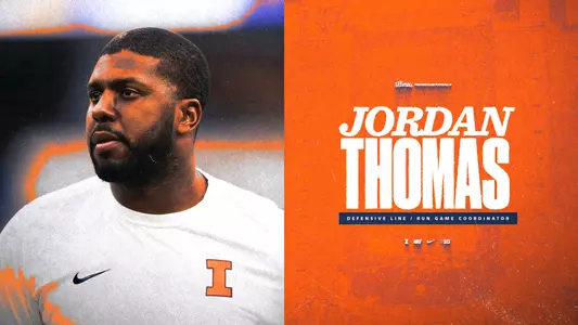 Jordan Thomas Named Illinois Defensive Line Coach/Run Game Coordinator Image
