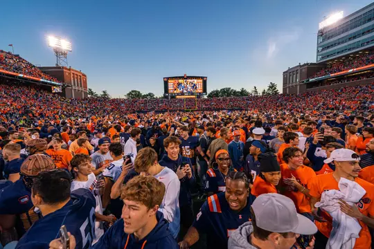 CHAMPAIGN, IL - October 19, 2024 - Photos taken after the match between the Michigan Wolverines and the Illinois Fighting Illini at Memorial Stadium in Champaign,IL. (Photo By Kevin Snyder/Illinois Athletics)