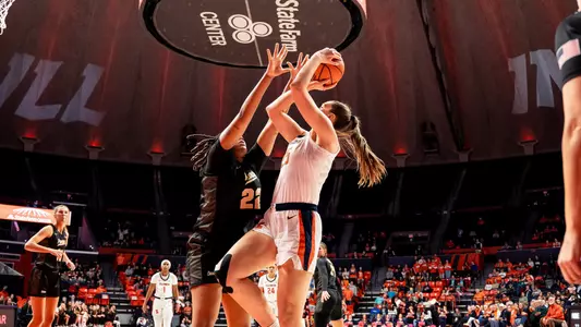 CHAMPAIGN, IL - January 27, 2025 - Photos taken during the women's basketball game between the Purdue Boilermakers and the Illinois Fighting Illini at SFC in Champaign, IL. (Photo By Madison Dabrowski/Illinois Athletics)