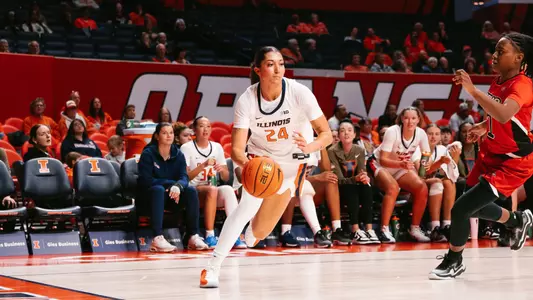 CHAMPAIGN, IL - November 04, 2025 - Photos taken during the women's basketball game between the SEMO Redhawks and the Illinois Fighting Illini at SFC in Champaign, IL. (Photo By Madison Dabrowski/Illinois Athletics)