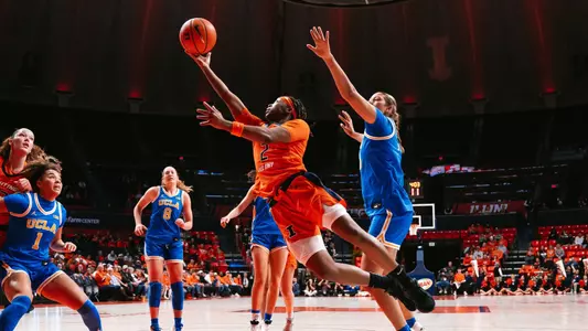 CHAMPAIGN, IL - January 28, 2026 - Photos taken during the women's basketball game between the UCLA Bruins and the Illinois Fighting Illini at SFC in Champaign, IL. (Photo By Madison Dabrowski/Illinois Athletics)