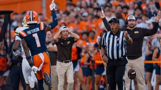 CHAMPAIGN, IL - September 13, 2025 - Defensive Back Kaleb Patterson (#1) during the game between the Western Michigan Broncos and the Illinois Fighting Illini at Memorial Stadium in Champaign, IL. Photo By Quinten Truitt/Fighting Illini